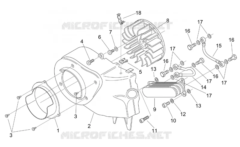 Cooling unit carter - Oil cooler