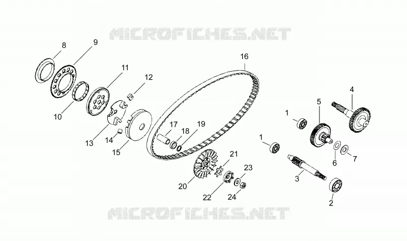 Half-pulley assy., driving