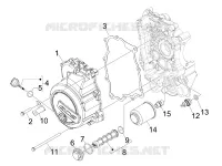 Flywheel magneto cover - Oil filter