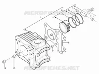 Cylinder-piston-wrist pin unit