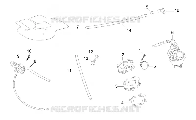 Carburettor  - oil pump assy.