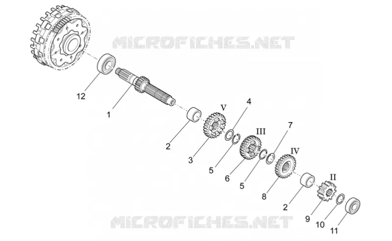 Primary gear shaft