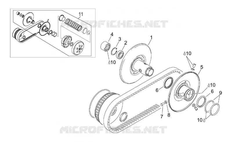 Pulley assy., driven I