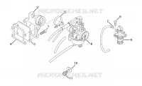 Carburettor  - oil pump assy.