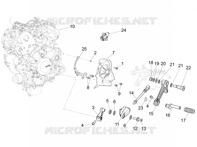 ENGINE - GEAR LEVER - SPROCKET