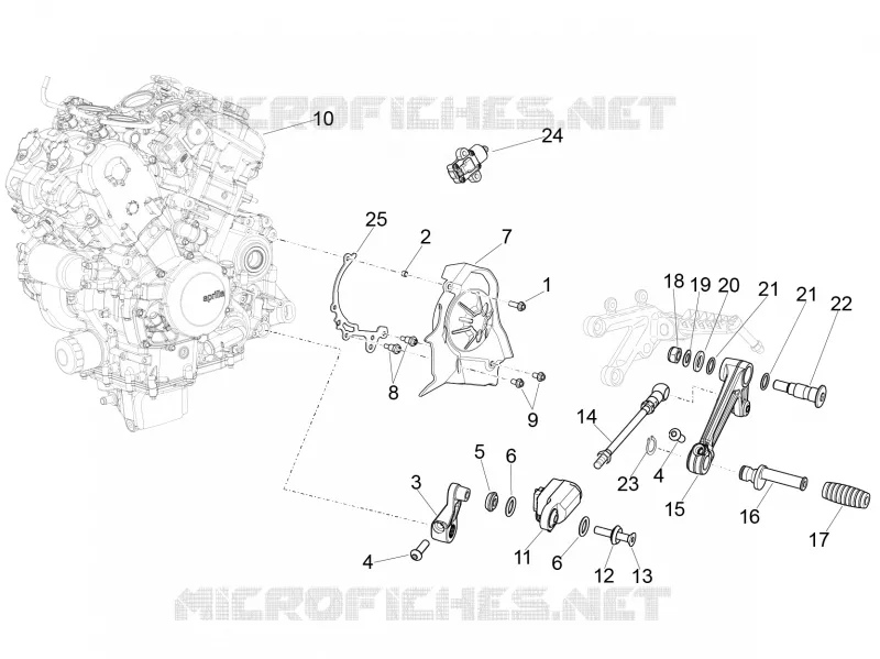 ENGINE - GEAR LEVER - SPROCKET