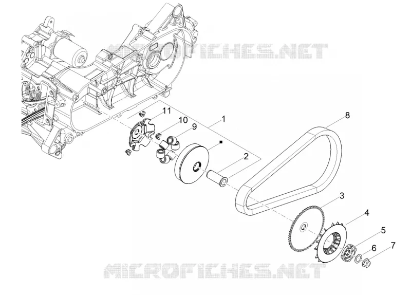 Half-pulley assy., driving