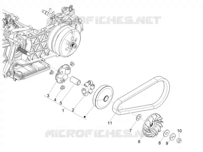 Half-pulley assy., driving