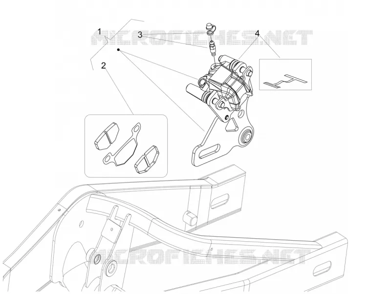 Rear brake caliper