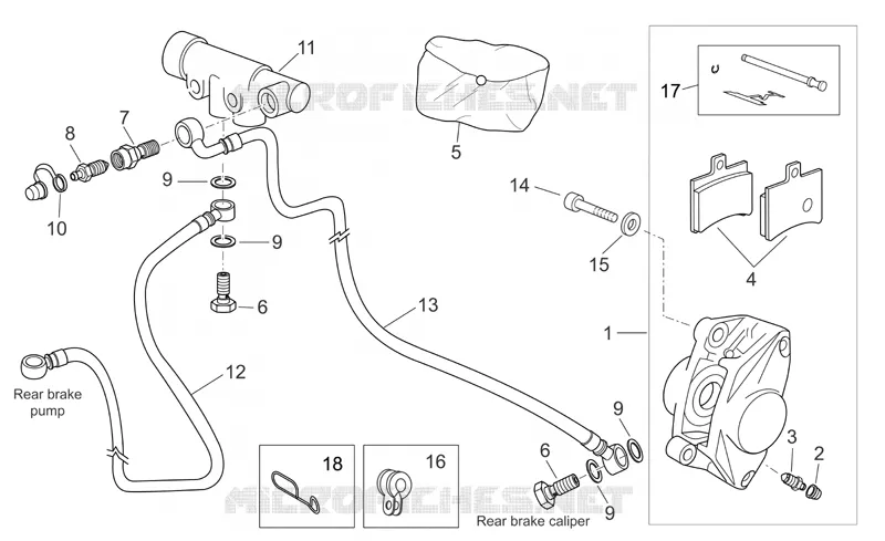 Rear brake caliper