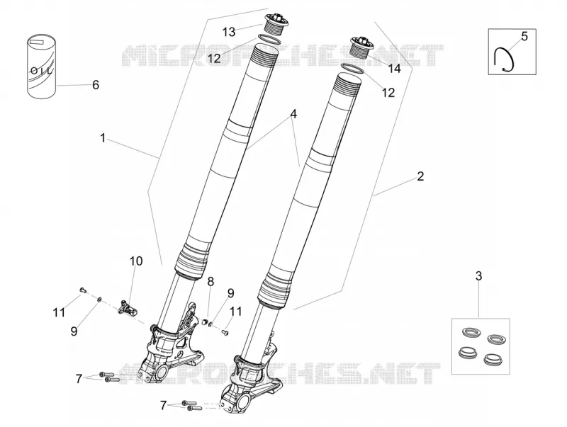 FRONT FORK OHLINS