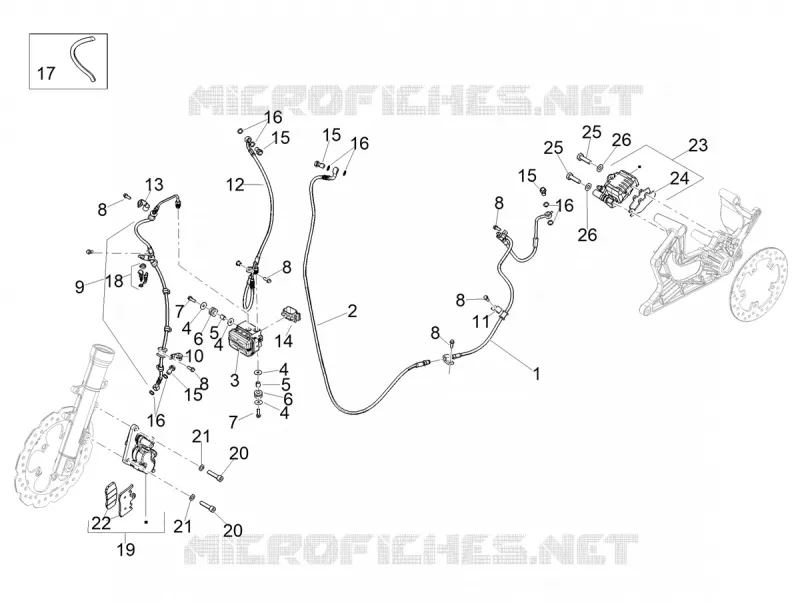 Brakes pipes - Calipers (ABS)