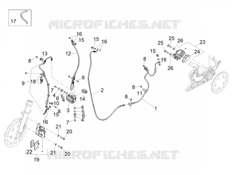 Brakes pipes - Calipers (ABS)