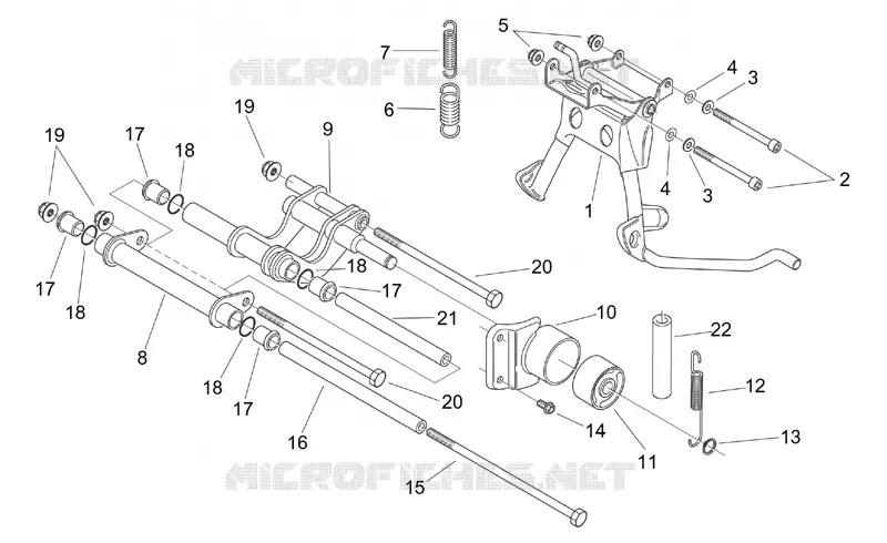 Central stand - Connecting rod