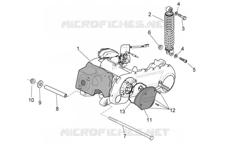 Engine - Rear shock absorber
