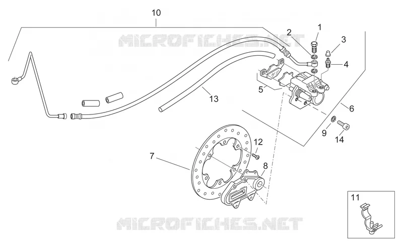 Rear brake caliper