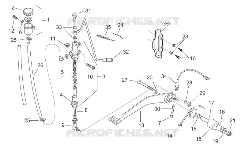 Rear master cylinder