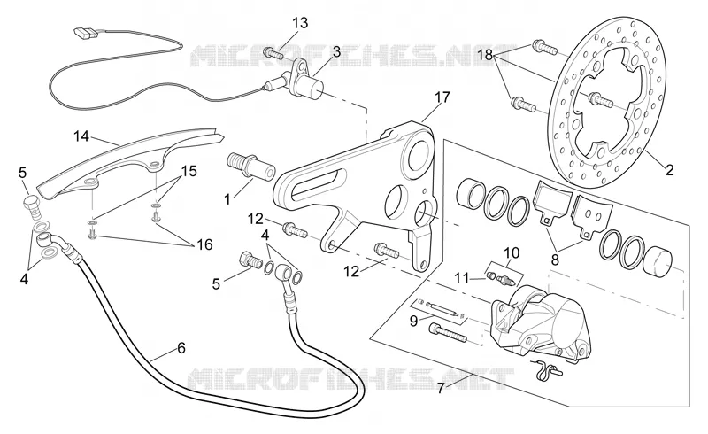 Rear brake caliper