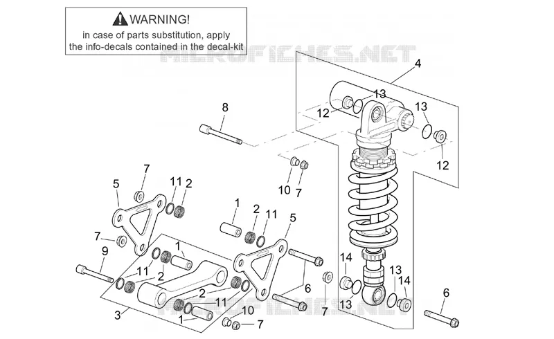 Connecting rod - rear shock abs.