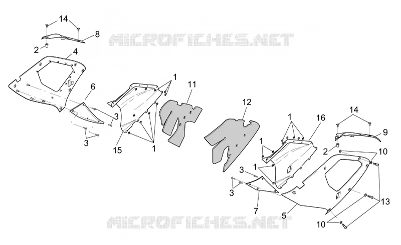 Central body - Upper fairings