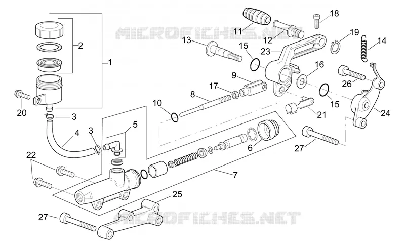 Rear master cylinder