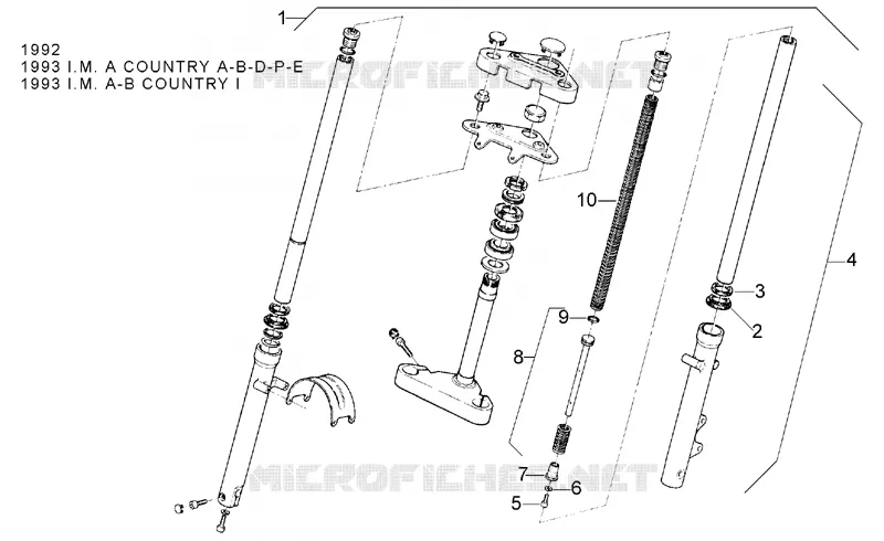 Front fork 92-93 - LH Sleeve