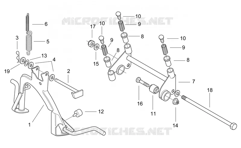 Central stand - Connecting rod