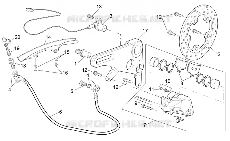 Rear brake caliper