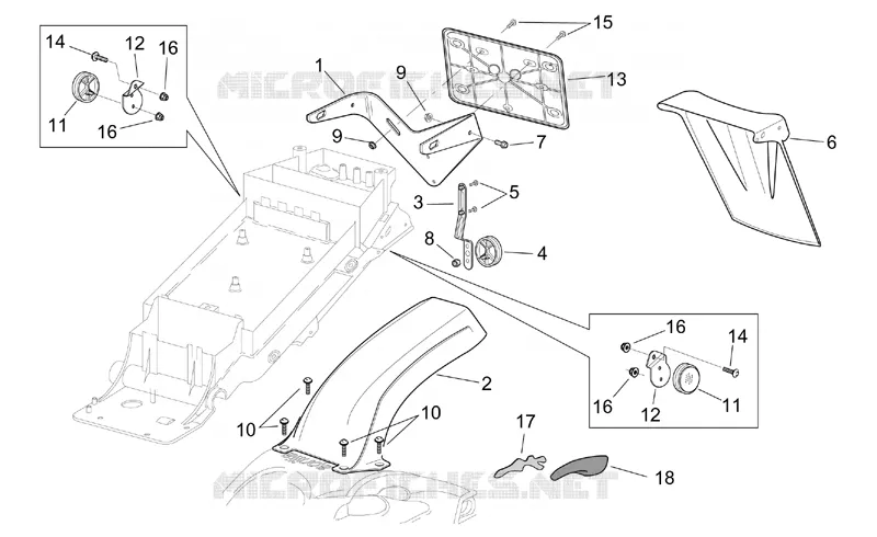 Rear mudguard