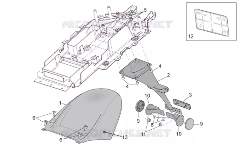 Rear mudguard