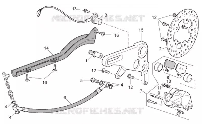 Rear brake caliper