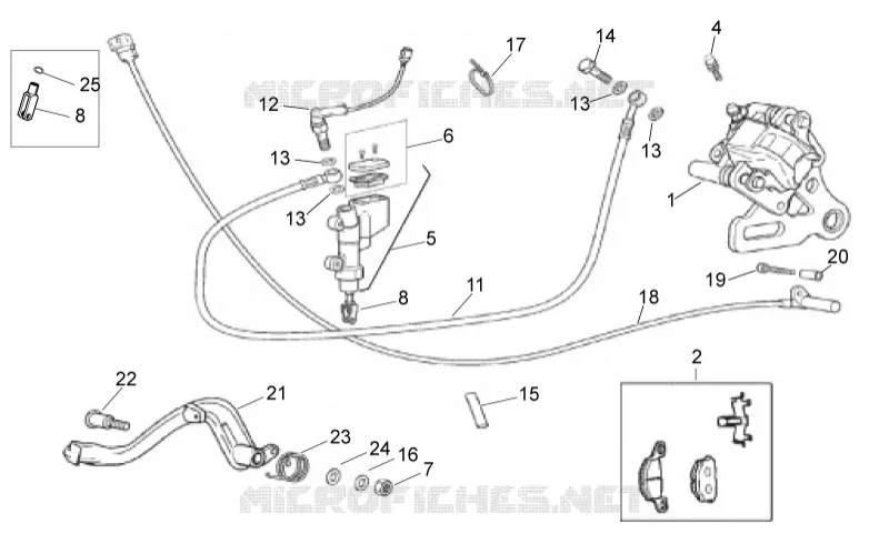 Rear brake caliper