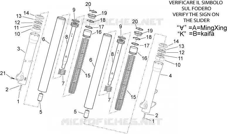 Front fork - Hubs, sleeves