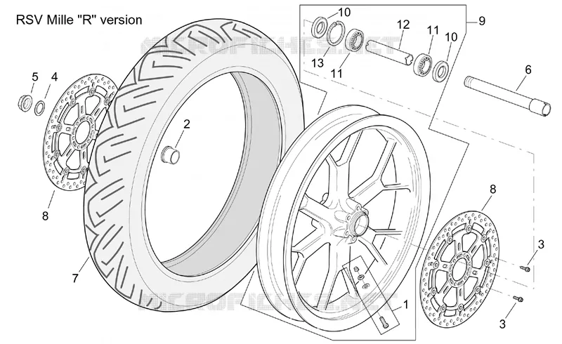 Front wheel RSV Mille  R  Version