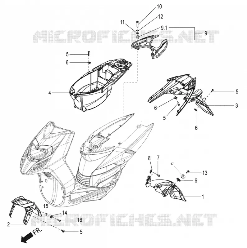 MUDGUARDS - UNDERSEAT COMPARTMENT