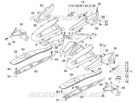 Central cover - Footrests