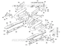 Central cover - Footrests