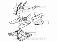 Central cover - Footrests
