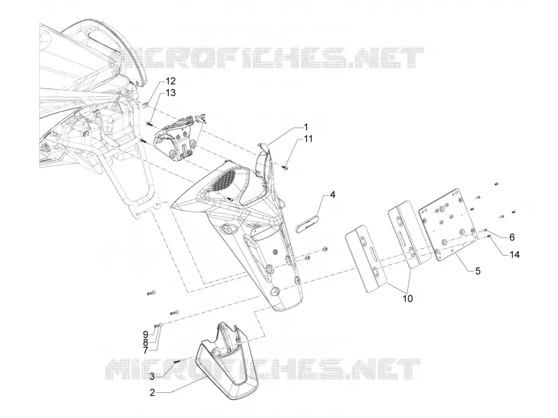Rear cover - Splash guard