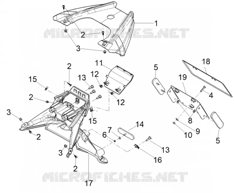 Rear cover - Splash guard