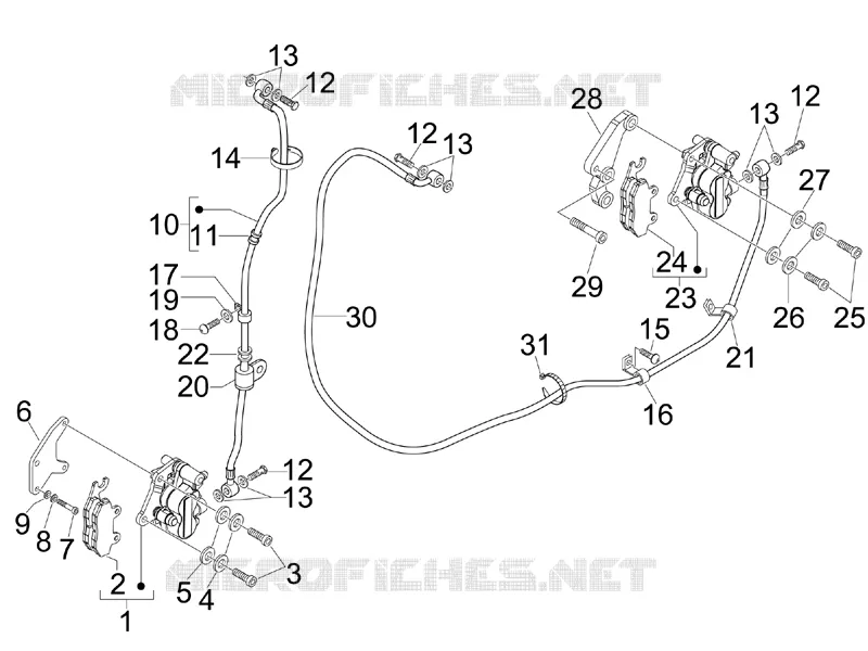 Brakes pipes - Calipers