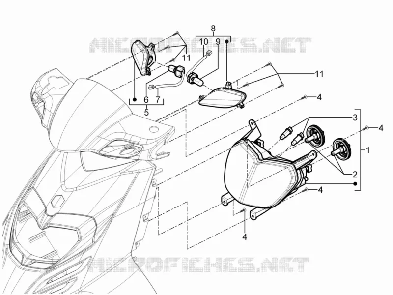 Front headlamps - Turn signal lamps